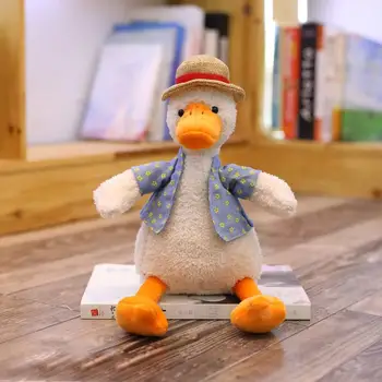 

1pc 30cm Kawaii Animals with Hat Stuffed Cute Duck Fox Pig Elephant Hippo Dog Plush Toys for Children Kids Dolll Christmas Gift