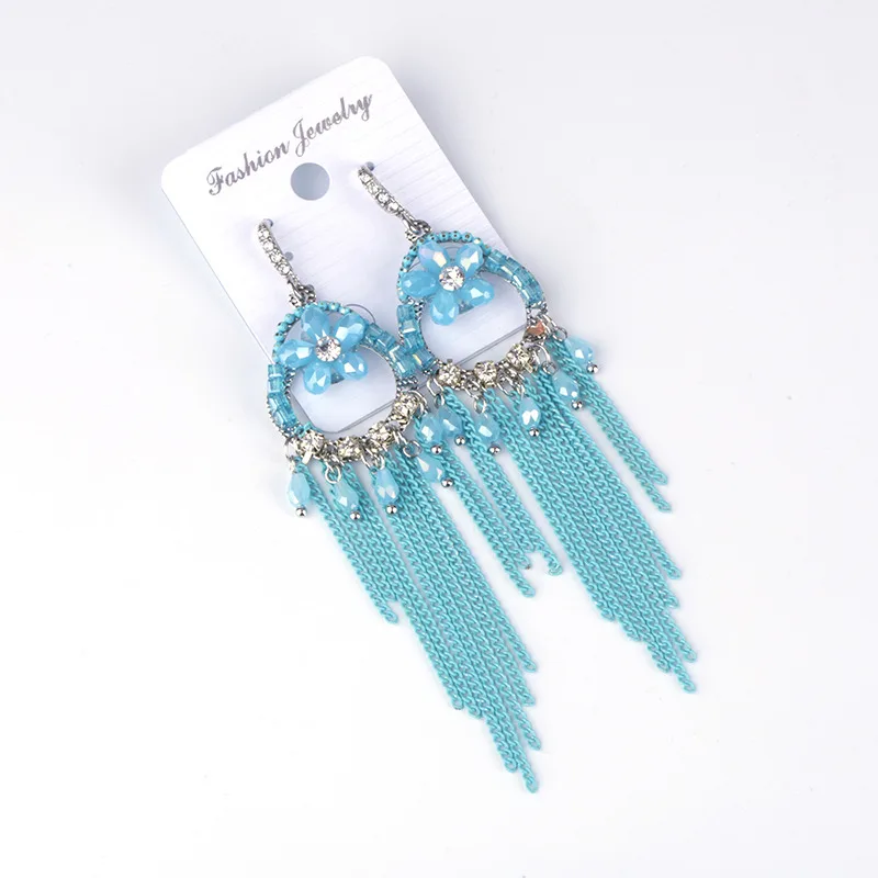sky blue flower jewellery