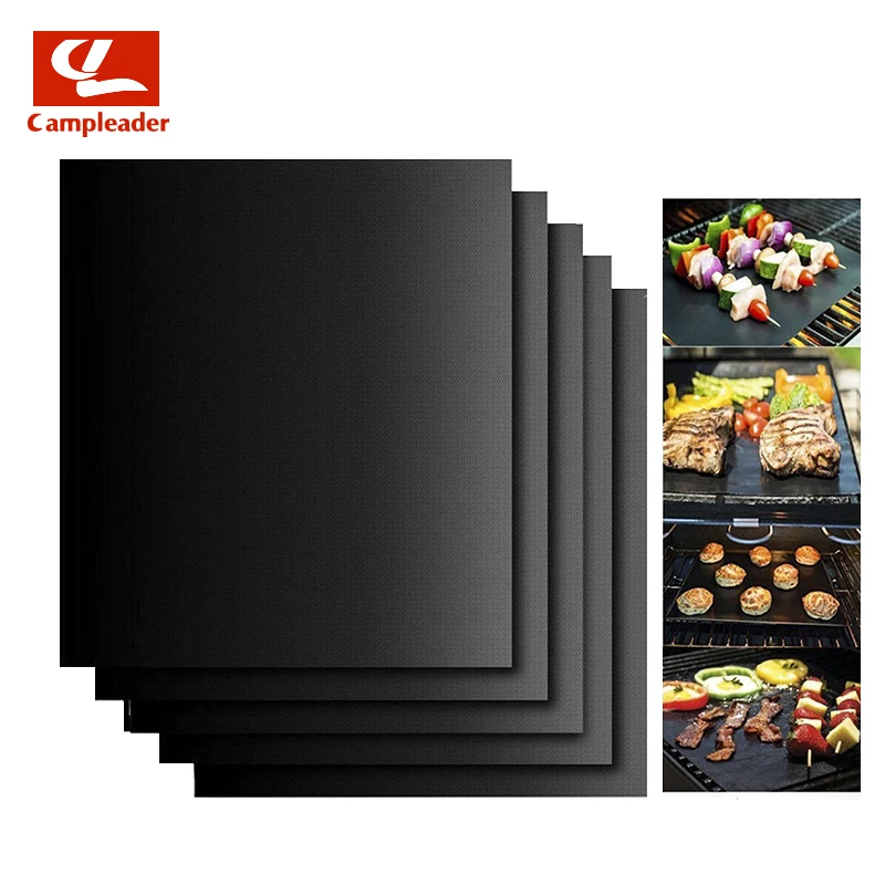 Koop 2 stks set Hoge Temperatuur non stick BBQ Mat Outdoor Teflon Barbecue Mat Glasvezel Mat CL245