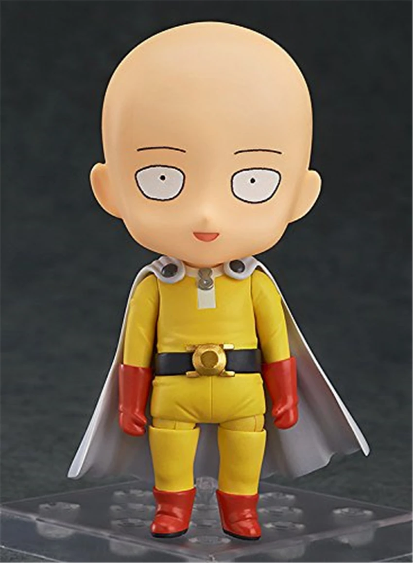 

Haocaitoy Figure Toys GSC nendoroid Q Version 575# Saitama One Punch-man Doll PVC Model Anine Figures Cute Collectible 10cm