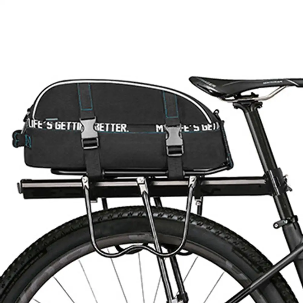 Clearance Bicycle Bags Bicycle Rear Rack Bag Shoulder Panniers Rainproof Bag Double-layer Night Reflection Mountain Road Bike Accessories 1