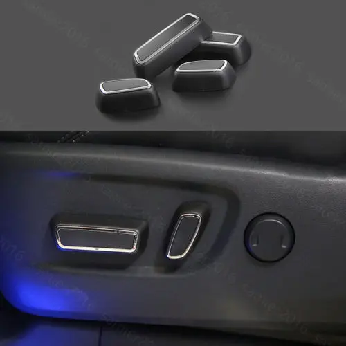 

4x Black Fit For Toyota Alphard 15-17 Inner Seat Adjust Button Case Cover Trim