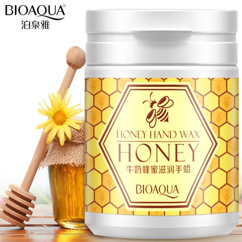 BIOAQUA Milk Honey Paraffin Wax Hand Mask Moisturizing Whitening Skin Care Exfoliating Calluses Hand Film Hand Cream Hand Care 2