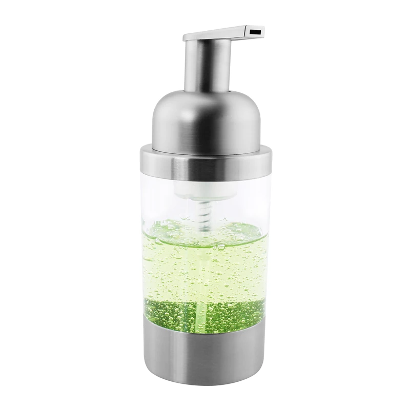 Stainless Steel Countertop Foaming Soap Dispenser (Satin Finish Stainless Steel Foaming Soap Dispenser