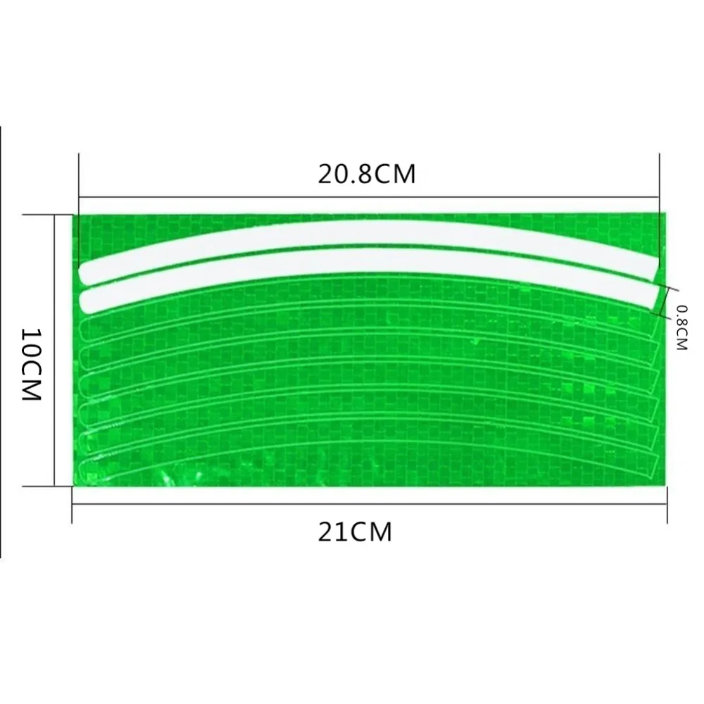 Светоотражающие наклейки 1 шт., флуоресцентные светоотражающие наклейки на колеса велосипеда