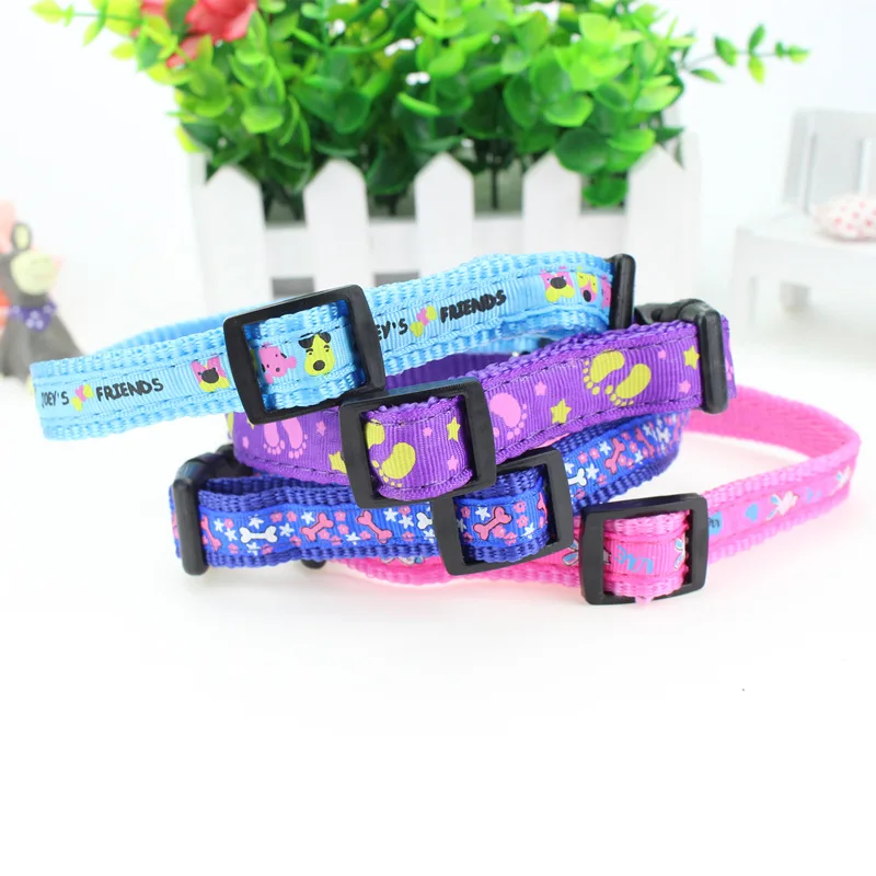 

New Adjustable Breakaway Cute Pattern Nylon Small Rabbit Cat Dog Collar Leash Breast-band Dog Lead Harness Goods For Your Pets
