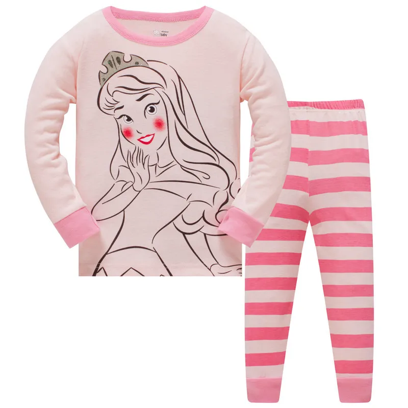 Пижамы для мальчиков и девочек детская одежда для сна с длинными рукавами пижамы для детей пижамы для девочек комплекты пижам для малышей - Цвет: Models 22