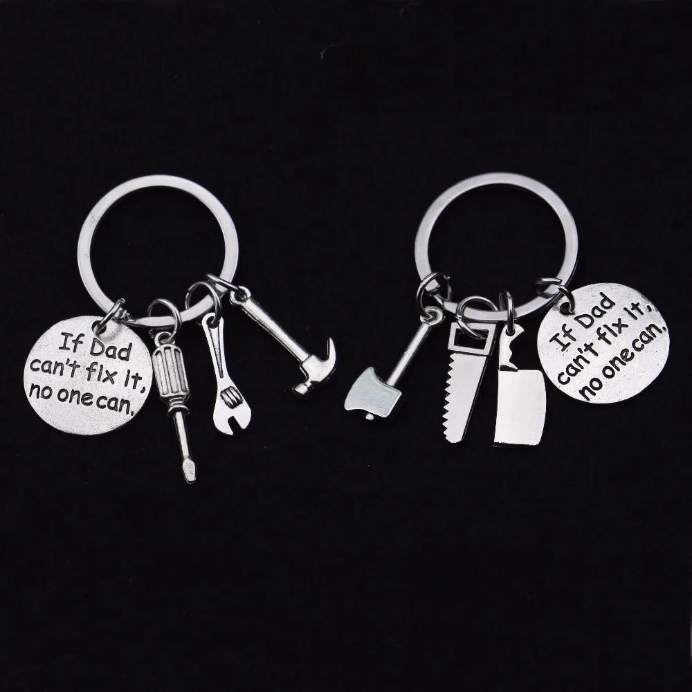 

''If Dad Can't Fix It No One Can'' Hand Tools Keychain Daddy Keyring Birthday Gift For Dad Father's Day Father Key Chains