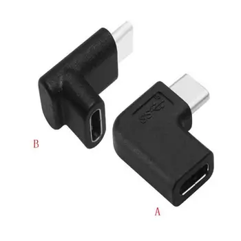 

USB3.1Type-C Male to USB3.1Type-C Female Converter Adapter With 90 Degree Right Angle Side Bend for Smart Phone Computer