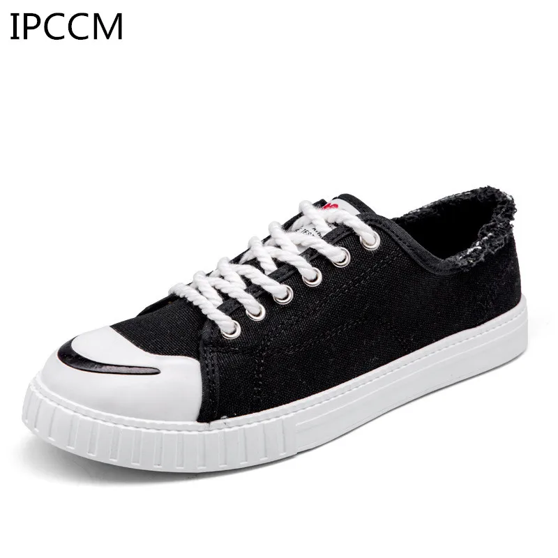 2019 Spring New Smiley Men's Canvas Shoes With Shallow Mouth Korean Sports Students Fashion Wild Models