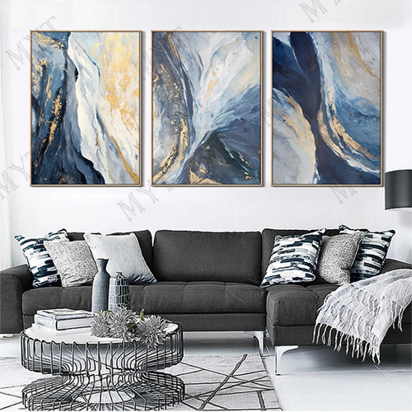 Günstige Handgemalte Wand kunst Bild Abstrakte blau wolke landschaft ölgemälde handmade für wohnzimmer schlafzimmer home decor kein gestaltet