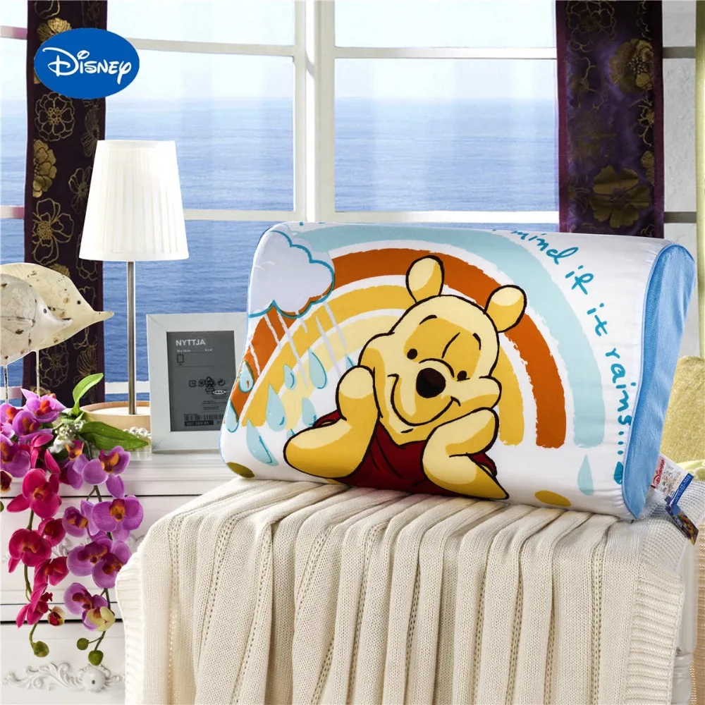 

Rainbow Winnie the Pooh Prints Memory Pillow 50x30cm Slow Rebound Wave Foam Neck Cervical Healthcare Sleeping Bedding Blue Color