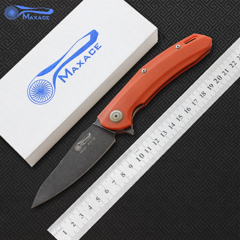 Складной нож Maxace Wind Flipper, лезвие: S35VN, Ручка: G10, тактические карманные ножи для выживания на открытом воздухе, инструменты для повседневного использования