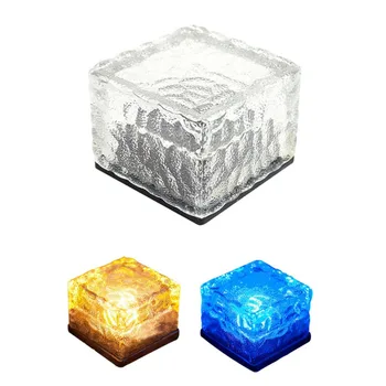 

Waterproof Solar Powered LED Rock Light Cube Brick Design Garden Lawn Balcony Decorative Light Lamp