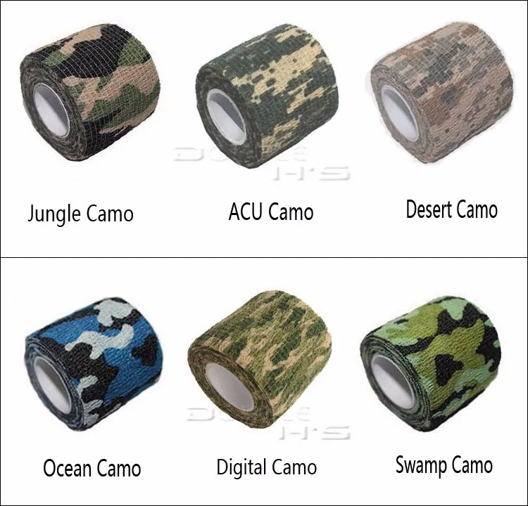 10-Roll-lot-U-Pick-4-5m-5cm-Waterproof-Outdoor-Camo-Hiking-Camping-Hunting-Camouflage-Stealth