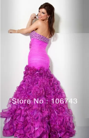 Дизайн vestidos Формальное одеяние де вечер кристалл бисера красный длинные Элегантные sexy пром платья вечерние платье - Цвет: Фиолетовый