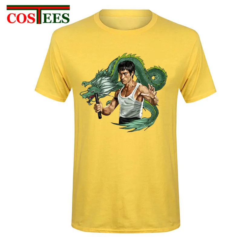 bruce lee yellow t shirt