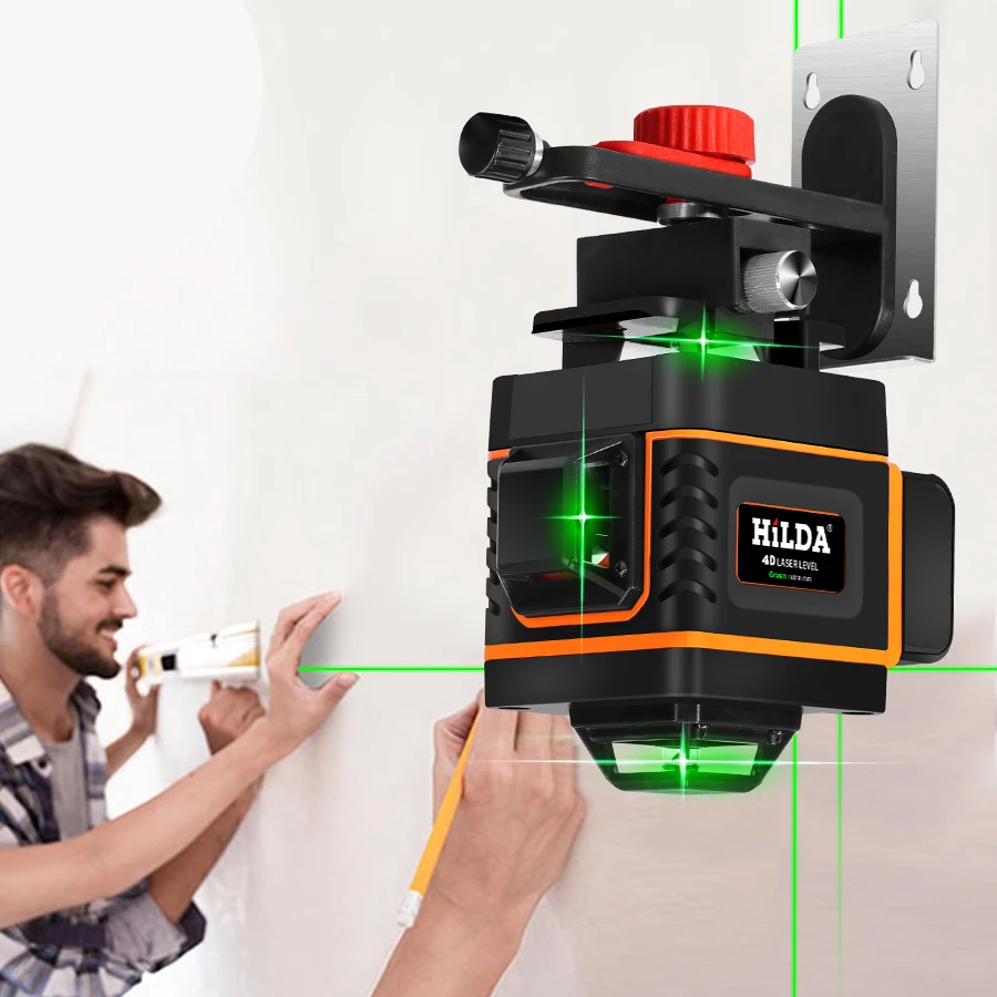 Online Laser Level 16 linien grüne linie 4D Selbst Nivellierung 360 Horizontale Und Vertikale Super Leistungsstarke Laser ebene grüne Strahl laser ebene