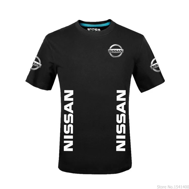 Evil Nissan Logo T Shirt Automobile Motor Tshirt Cotton Black Men's Tee Shirt