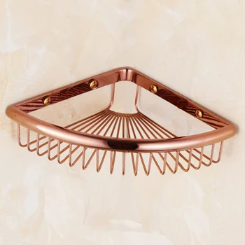 

Bathroom Shelves 1 Layer Antique Copper Shower Corner Shelf Wall Mount Shampoo Storage Shelf Rack Bathroom Basket Holder Sj81