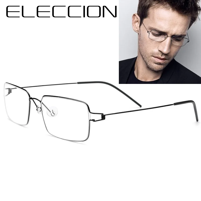 Buy ELECCION Ultralight Titanium Rim Screwless Eyewear Korean Fashion Style