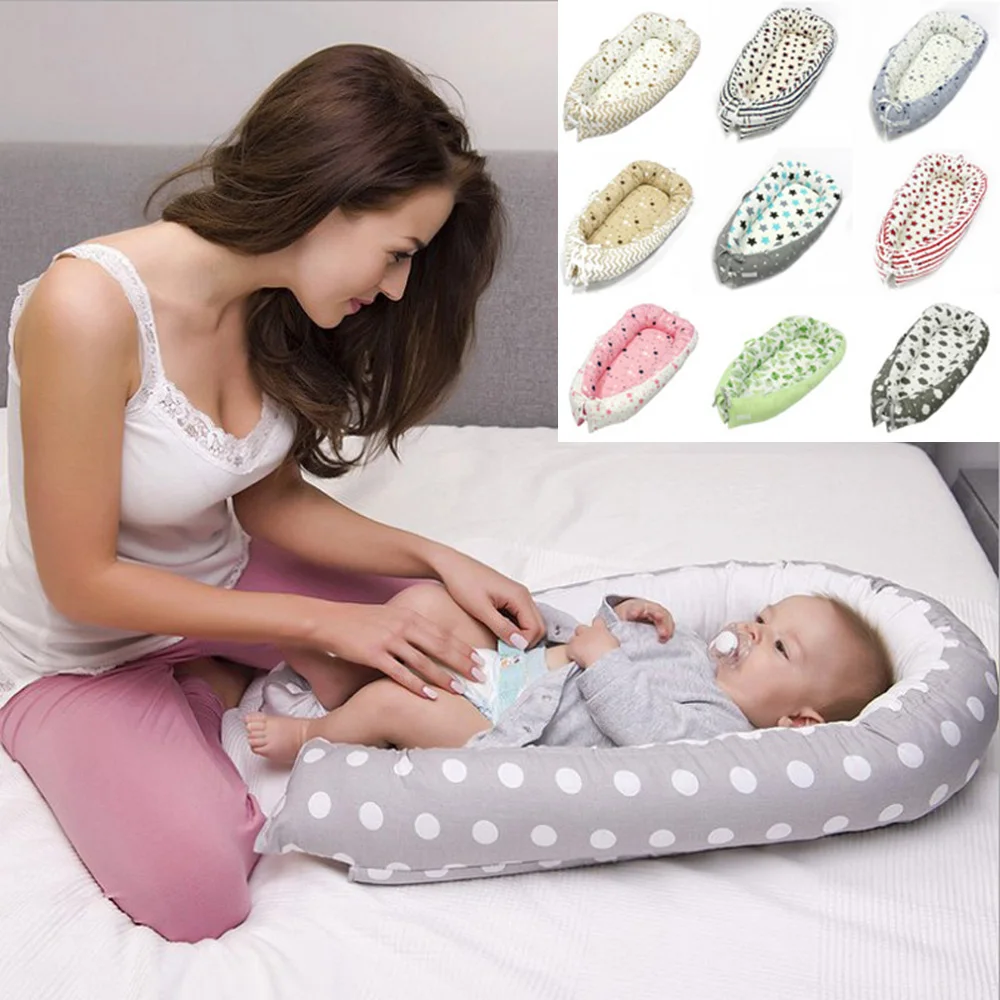 Baby Nest Bed Crib Portable Baby Bed Removable Washable ...