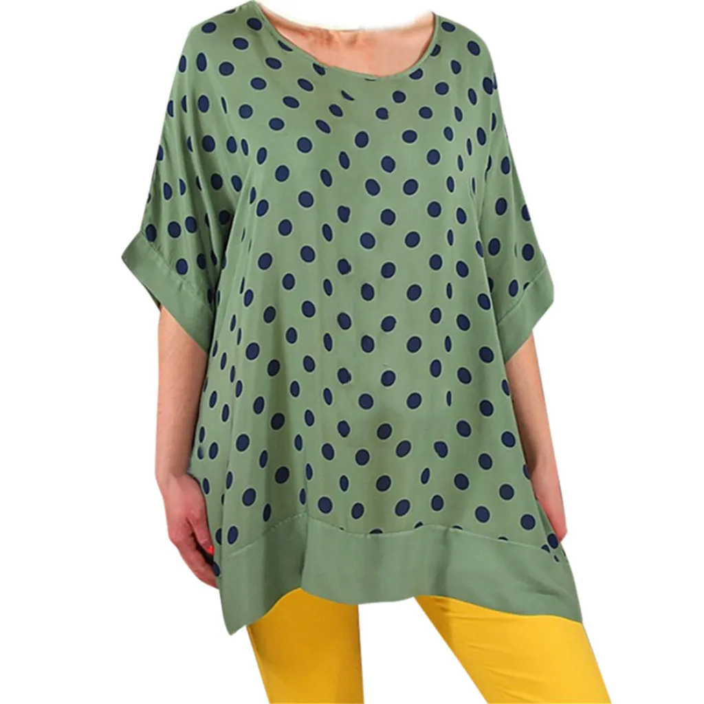 

Oversized T Shirt Fashion Women Casual Dot Printing Short Sleeve O-Neck Loose Lightweight Large Women'S T-Shirts Europea Clothes