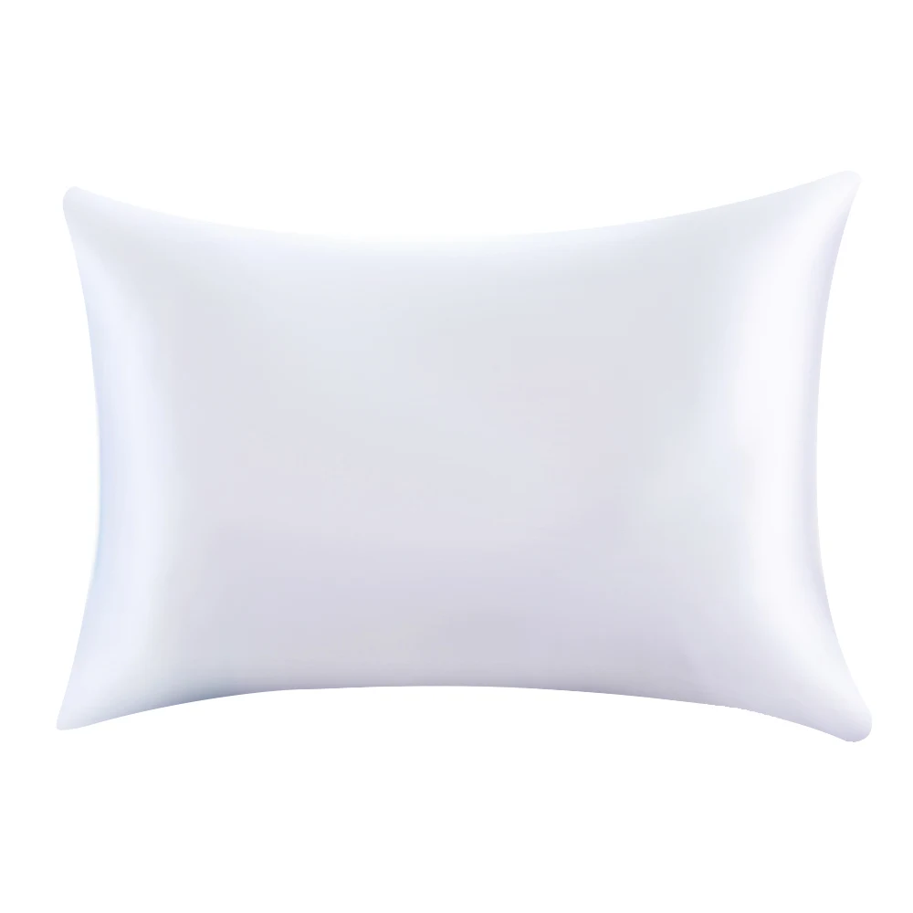 Однотонная квадратная подушка, один чехол, сиденье для стула, мягкий тутовидный однотонный чехол для подушки, чистый эмуляционный атласный Шелковый чехол для подушки - Цвет: white