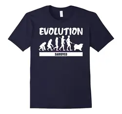 Возьмите брендовая мужская рубашка Эволюция самоед футболка для любителей собак
