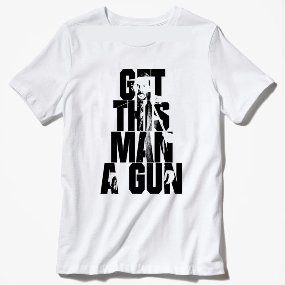 

John Wick Story Poster T-Shirt Inspired Top Printing Short Sleeves New Fashion T Shirt Men Clothing O-Neck Stylish Top Tee