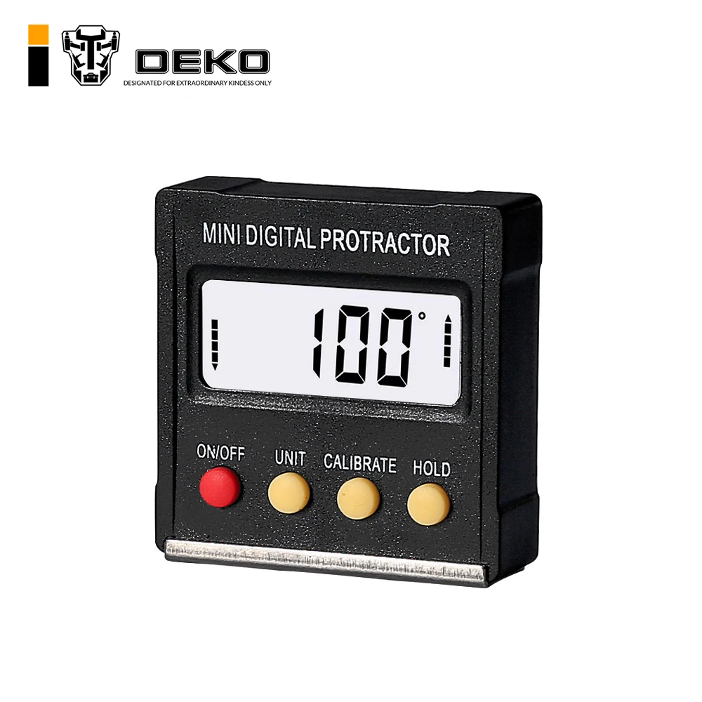 

DEKO 360 Degree Mini Digital Protractor Inclinometer Electronic Level Box Magnetic Base Measuring Tools Angle Gauge Magnetic