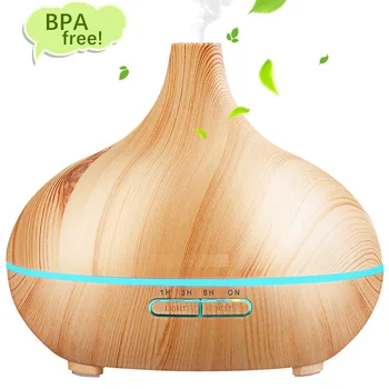 

Hum-300ml Essential Oil Diffuser,Electric Ultrasonic Humidifier with Cool Mist,Whisper-Quiet and 7 Colorful LED Lights