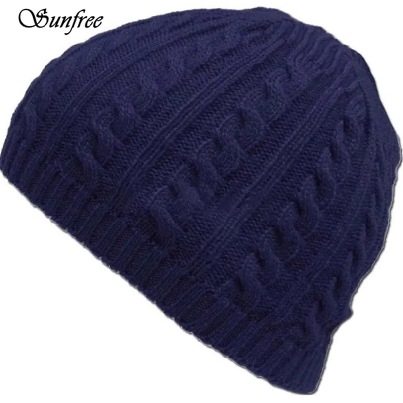

Sunfree 2017 New Hot Sale Cable Knit Winter Warm Crochet Hat Braided Baggy Beret Cuffless Beanie Brand New High Quality Dec 20