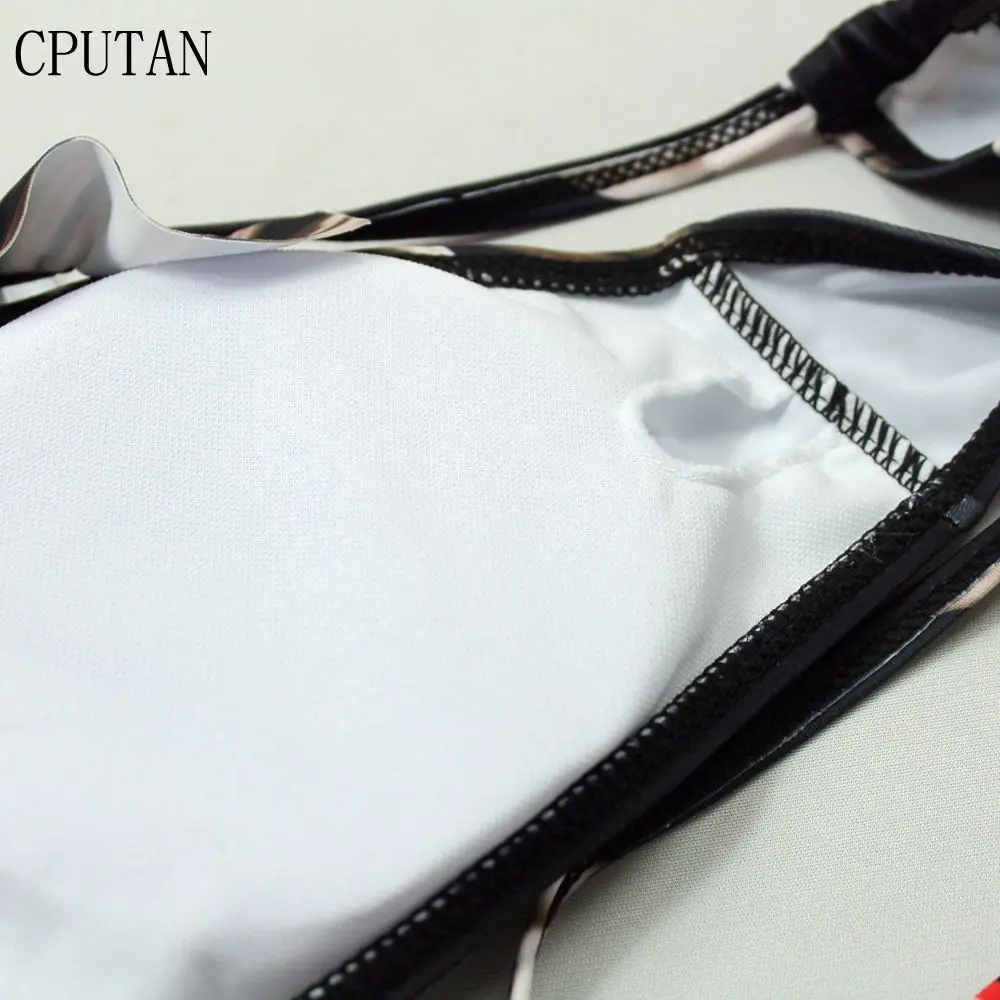 2019 Swimwear High Waist Bikini Women Ruffle Swimsuit Two piece Print Brazilian Sexy Tankini Swimming Suit Push Up Bathing Suit