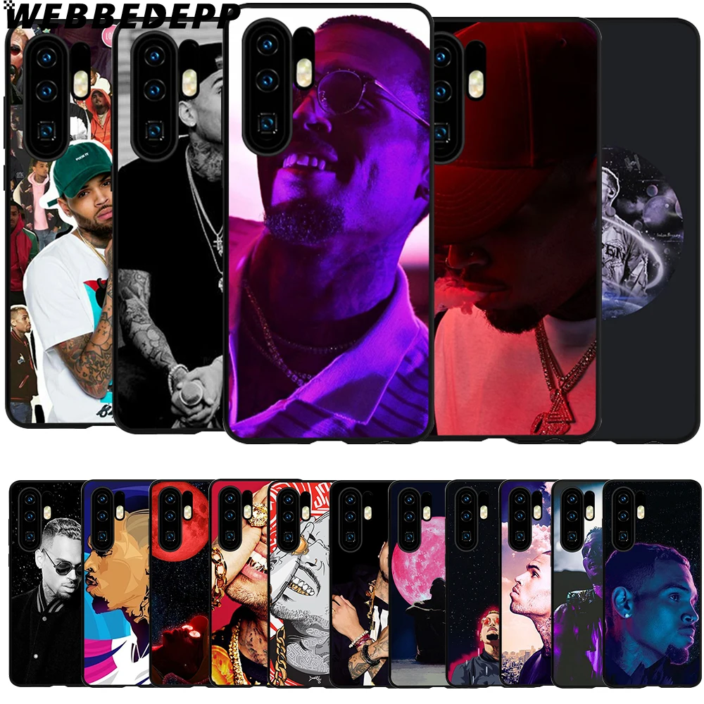 

WEBBEDEPP Pop Singer Chris Brown Soft TPU Case Cover for Huawei P8 P9 P10 P20 P30 Lite Pro P Smart 2019