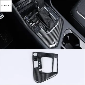 

Free shipping 1pc ABS carbon fiber grain gear pedal decoration cover for 2017-2018 Volkswagen VW Tiguan MK2 Tiguan L