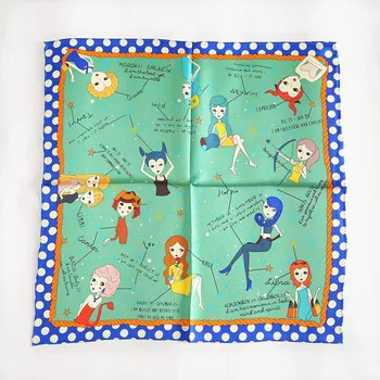 

scarves 2017 new fashion women silk small square scarf 2 colors Luxury ladies scarf size:55X55,Thickness14mm