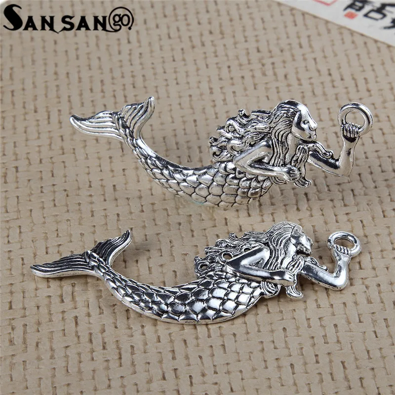 6 шт. подвеска из металлического сплава 7 5 х2 см|mermaid charms pendants|charm pendantmermaid |