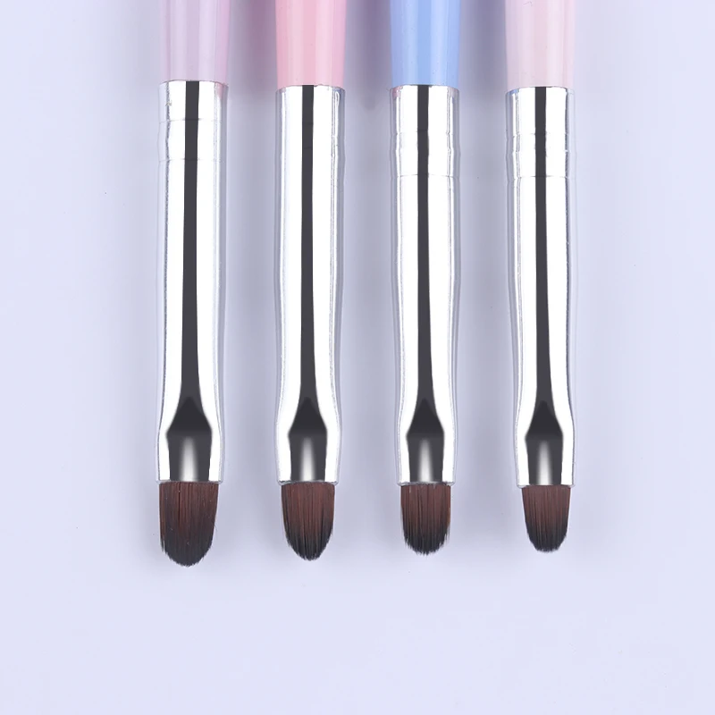 

BORN PRETTY Nail Brush for UV Gel Powder Dust Cleaning Pink Blue Handle Nail Edge Clean Pen Manicure Nail Art Tool