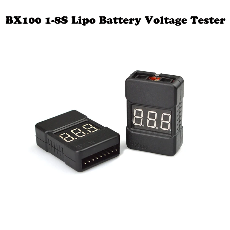  1pcs OCDAY BX100 1-8S Lipo Battery Voltage Tester/ Low Voltage Buzzer Alarm/ Battery Voltage Checker with Dual Speakers 