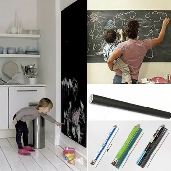 

200x45cm Removable Blackboard Vinyl Wall Sticker Chalkboard Decal Chalk Board