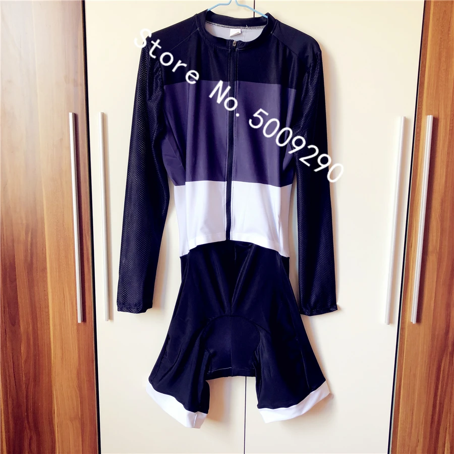 Pro триатлон костюм для мужчин длинный рукав Велоспорт Джерси Skinsuit комбинезон