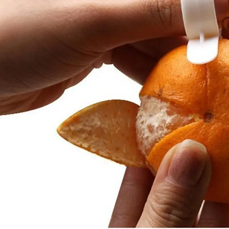 

Urijk 1pc Plastic Fruit Orange Peeling Tool with Ring Open Orange Peeler Finger Type Cleverly Kitchen Gadgets Random Color