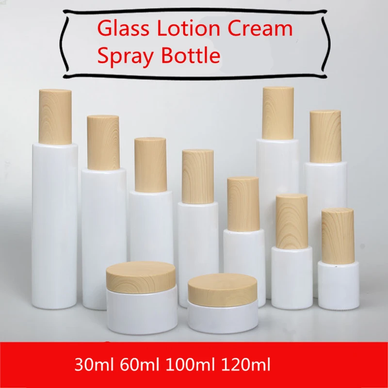 10PCS 100ML 120ML High Quality Glass Lotion Bottle Emulsion Container