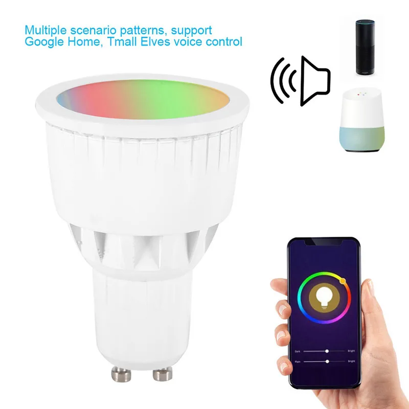 

E27 GU10 GU5.3 bulb smart home wifi light bulb dimmable color compatible with alexa google home remote control by Tuya Smartlife