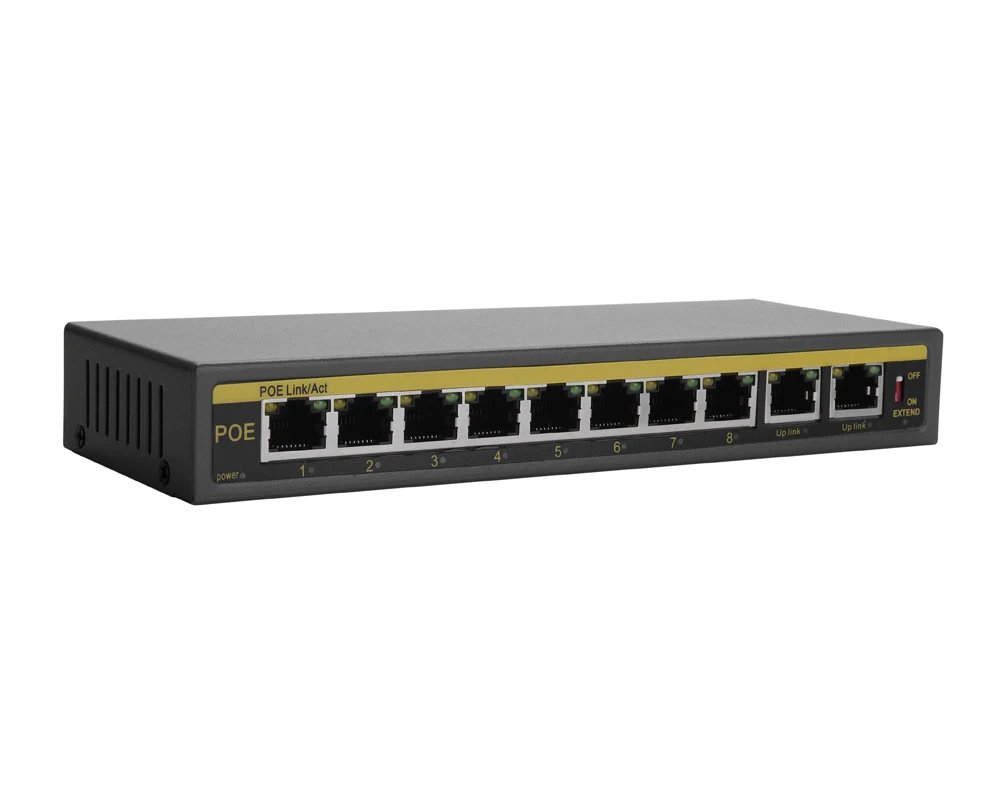Смарт коммутатор Hamrolte POE 8 каналов IEEE802.3af 10/100 Мбит/с для IP Камеры NVR системы