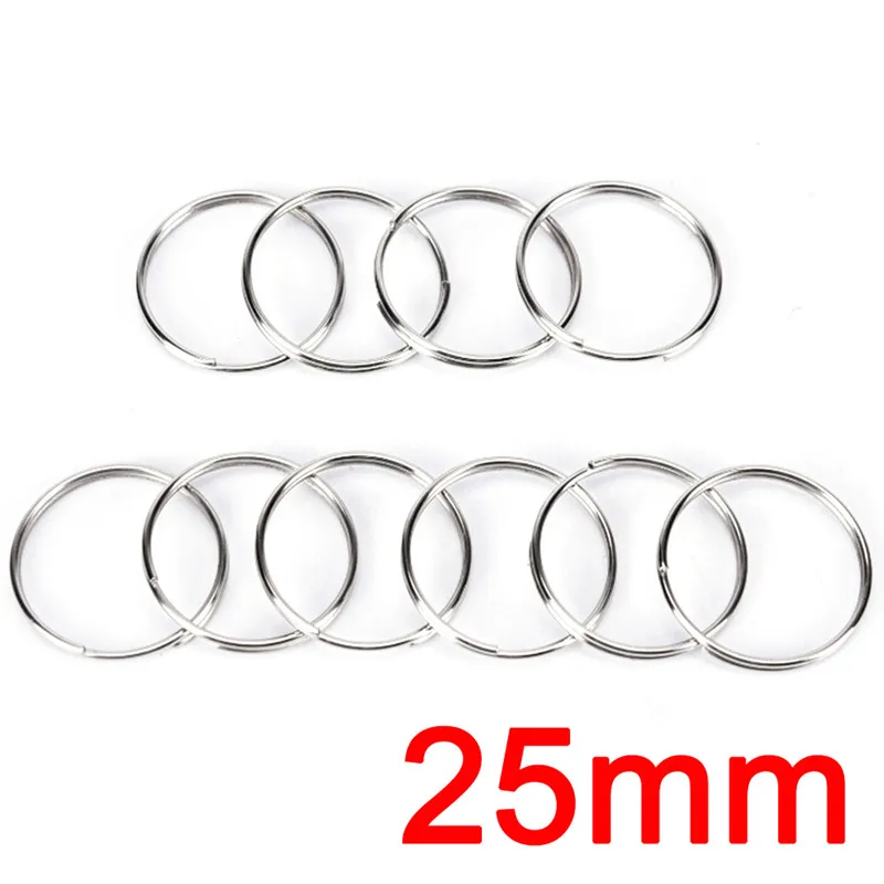 

10pcs Steel Keyring Split Key Rings Nickel Hoop Ring Nickel Plated Steel Loop Newest Arrival