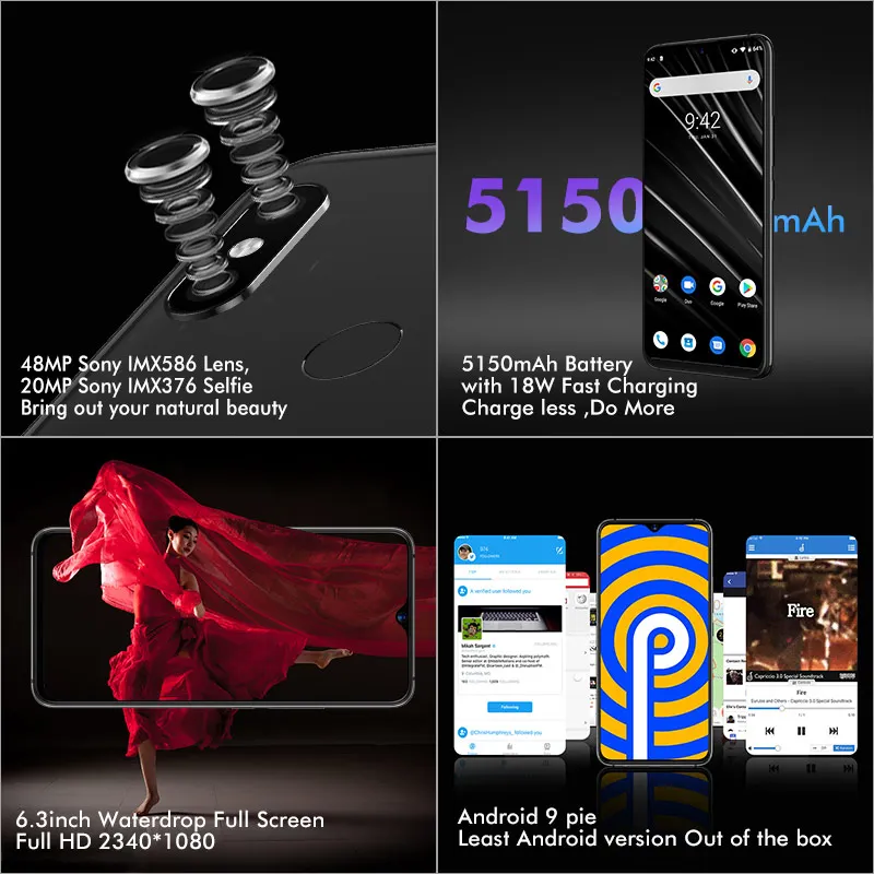 UMIDIGI S3 PRO ceramic 6 ГБ 128 Helio P70 3 &quotFHD + 48MP AI двойная задняя камера s 20MP селфи Android 9 0 5150 мАч