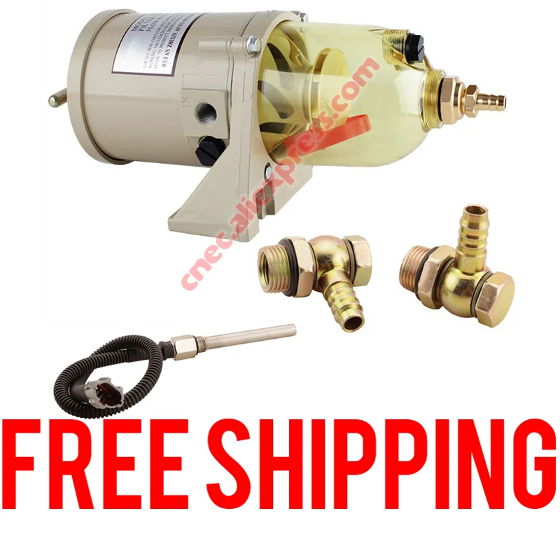 

500FG OEM ASSEMBLY FUEL WATER SEPARATOR FILTER TURBINE DIESEL ENGINE FILTER MARINE SET PARTS INCLUDE 2010PM FOR Racor+HEATER