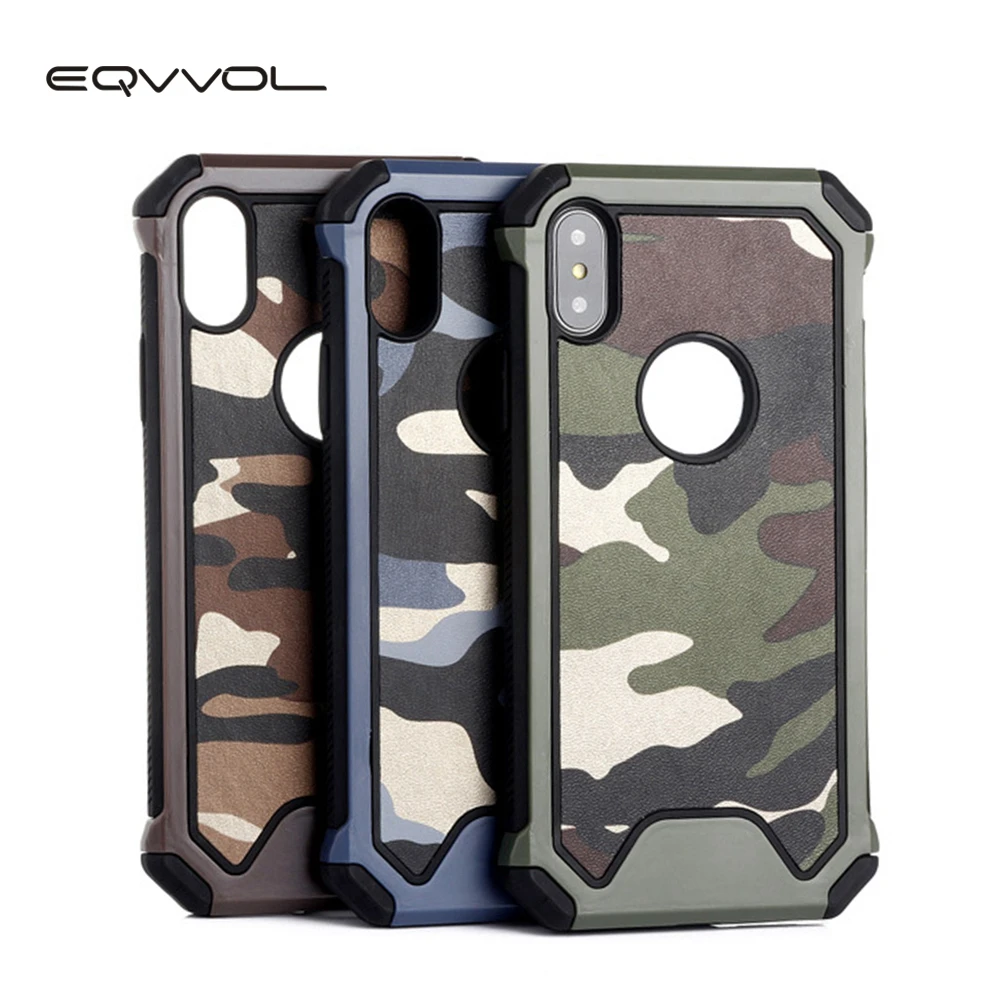 

Eqvvol 3 In1 Army Green Camouflage Case For iPhone X 8 7 Plus Soft TPU Silicon Phone Cases Back Cover For iPhone 6 6s Plus 5s SE